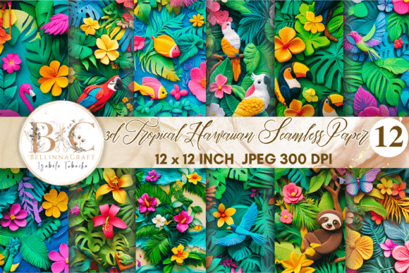 3D Tropical Hawaiian Seamless Paper: A Unique Resource for Creative Projects