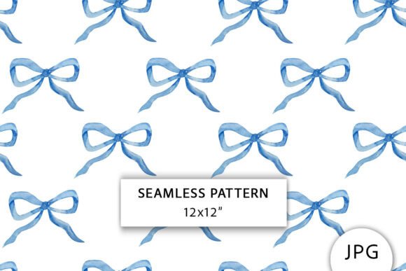 Blue Ribbon Bow Seamless Pattern: A Creative Staple for Modern DIY Enthusiasts