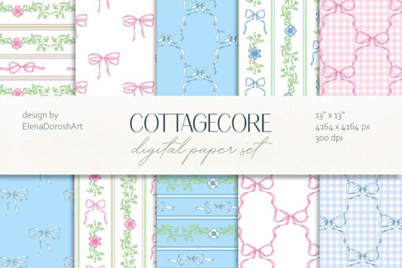Cottagecore Floral Pattern Digital Paper: A Timeless Resource for Creative Expression