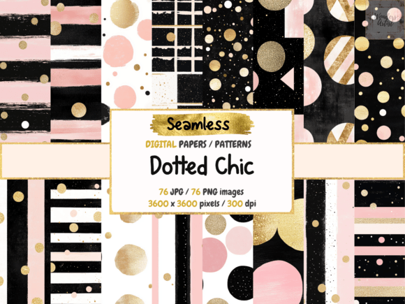 Dotted Chic Seamless Digital Papers: Timeless Elegance for Modern Creations