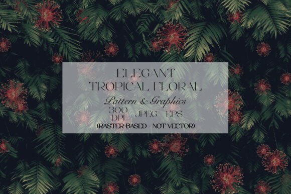 Elegant Tropical Floral Pattern: A Touch of Exotic Style