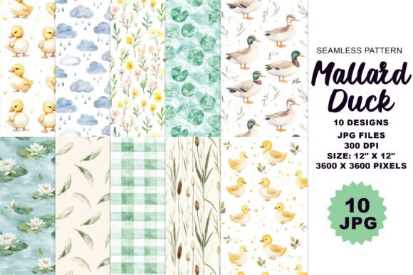 Mallard Duck Watercolor Seamless Pattern: A Creative Springboard