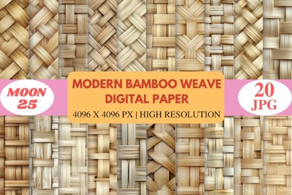 Modern Bamboo Weave Textures Pack: Elevating Design with Natural Aesthetics