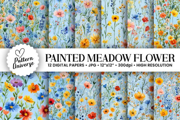 Painted Meadow Wildflowers Digital Paper: Strategic Use for Creative and Business Goals