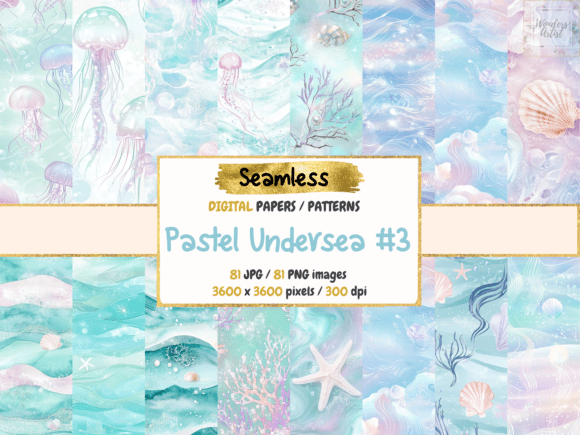 Pastel Undersea 3 Digital Papers: A Dreamy Dive into Oceanic Elegance