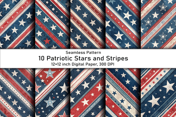 Patriotic Stars and Stripes Pattern: A Versatile Design Resource for Memorial Day and Beyond