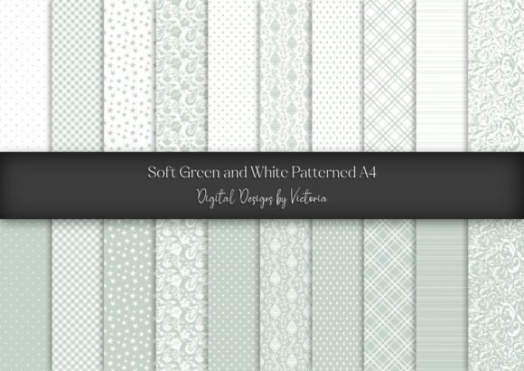 Soft Green and White Patterned Paper: A Versatile Resource for Creative Projects
