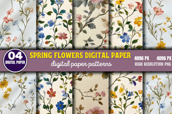 Spring Flowers Digital Paper Pattern 5: A Creative Must-Have