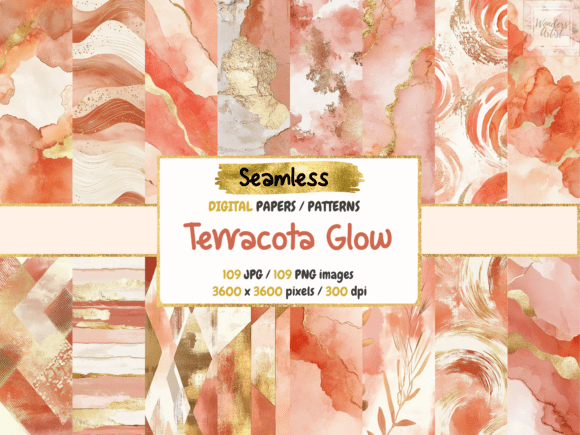 Terracotta Glow Seamless Digital Papers: A Warm, Versatile Resource for Creative Projects