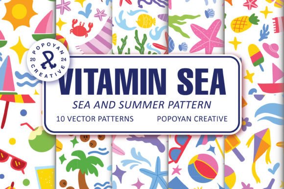 Vitamin Sea – Sea and Summer Pattern: A Vibrant Design Resource for Lively Projects