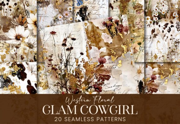 Western Wildflower Cowhide Journal Print: A Versatile Design Element